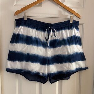 Ralph Lauren Blue and White Tie-Dye Athletic Shorts sz 14